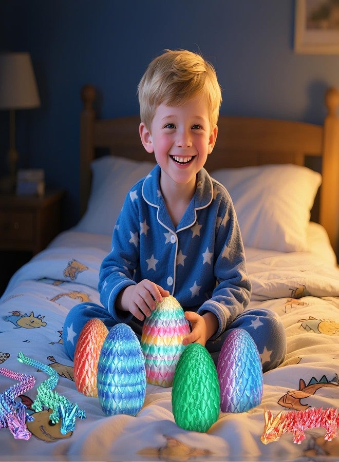 سكويشي ألعاب مطبوعة بتقنية الطباعة ثلاثية الأبعاد، لعبة تنين للأطفال وهواة الجمع، مجسم ديناصور بيضة ثلاثي الأبعاد لتزيين المنزل، مثالي لتزيين رفوف الكتب والطاولات، متعدد الألوان - Image 3